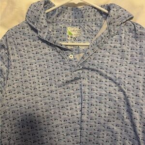 Tailorbyrd Light Blue and Pink Patterned Men's Shirt